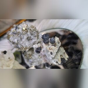 Bulgarian Quartz Sphalerite Galena Crystal Clusters 3pcs